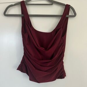 Lulu’s Burgundy Draped Women's Top